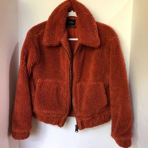 Urban Outfitters Burnt Orange Teddy Jacket